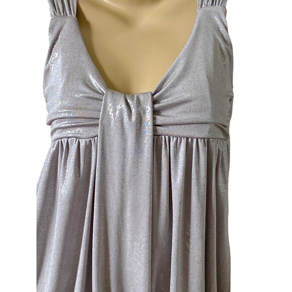 INC Womens Petite Size Small PS Silver Sleeveless Animal Print Bubble Tank Shirt - Picture 5 of 7